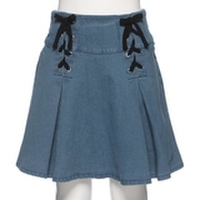 【17%OFF】レースアップデニムスカパン