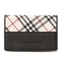 ロゴ型押しノヴァチェックレザー折り畳みカードケース  バーバリーロンドン 70997 BURBERRY LONDON ベージュ メンズ