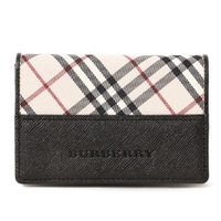 ロゴ型押しノヴァチェックレザー折り畳みカードケース  バーバリーロンドン 70997 BURBERRY LONDON ベージュ メンズ