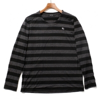 ロゴ刺繍ボーダー柄ニットカットソー 3 バーバリーブラックレーベル 67646 BURBERRY BLACK LABEL ブラック メンズ