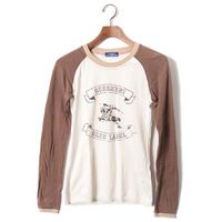 ロゴ入りシャツ 38 バーバリーブルーレーベル 43573 BURBERRY BLUE LABEL ブラウン系×ホワイト系 メンズ
