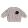 【50%OFF】胸ポケットつきボアトップス