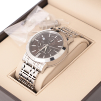 時計 ベルト幅2cm、文字盤4.3×4.3cm バーバリー 43683 シルバー系 メンズ 便利な日付カレンダー付き