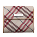 二つ折り財布 11.5×10×3cm バーバリーブルーレーベル 46922 BURBERRY BLUE LABEL ホワイト系×レッド系 レディース