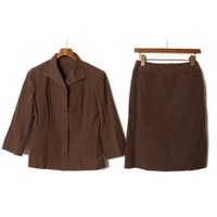 比ジャケットスカートセットアップ 38 バーバリーロンドン br01001373 BURBERRY LONDON ブラウン レディース