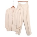 麻　パンツスーツセットアップ L バーバリーロンドン 74521 BURBERRY LONDON ベージュ メンズ