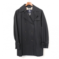 裏地チェックウエストベルトトレンチコート 38 バーバリーロンドン 74677 BURBERRY LONDON ブラック レディース