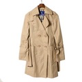 裏地チェックトレンチコート 36 バーバリーブルーレーベル br01001876 BURBERRY BLUE LABEL ベージュ レディース