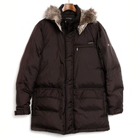 裏地チェックファー装飾ダウンコート M バーバリーブラックレーベル 69386 BURBERRY BLACK LABEL ブラック メンズ