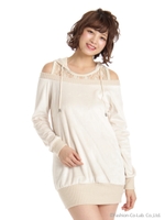 オールファー　肩あきパーカー/ベージュ