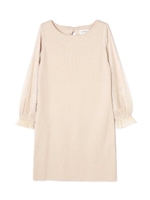 スリーブレースニットワンピース/ホワイト(030)