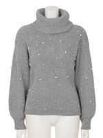 ランダムFパールタートルknit TOP/T.GRY