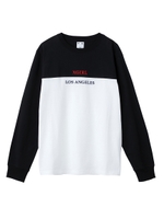 BI-COLOR L/S REGULAR TEE/ブラック