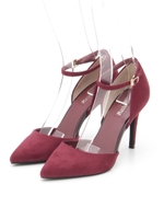【Mathilda】セパレートアンクルストラップパンプス/ワインスエード
