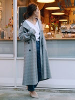 ゆるロングトレンチコート/ピンク