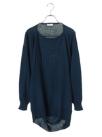 ニットチュニック/ブルーグリーン