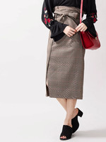 WEGO/ウエストリボンミディスカート