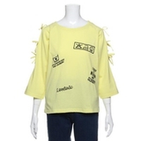 【26%OFF】袖切込みリボンTシャツ