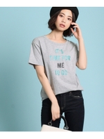 4段英字ロゴTシャツ/ライトグレー(011)