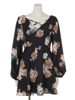 Bloom flowerクロスOP/BLK