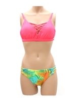 ITALY パイソンショーツバンデージビキニ/ピンク(008)