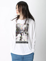 WEGO/フォームプリントロングTシャツ
