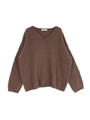 アンゴラVネックオーバーニット/ブラウン