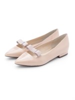 グログランフラットシューズ/ブラック