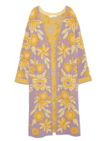 ジャガードニットコート/OWHT