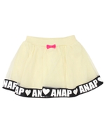 【ANAP KIDS】チュール&リボンパンツインスカート/ホワイト(001)