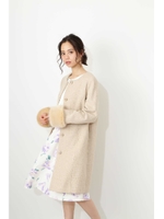 ツイードシャークコート/ベージュ(040)