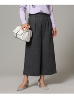 ツイード風ワイドパンツ/ダークグレー(013)