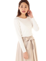 ベーシックリブプルオーバー/ホワイト(030)