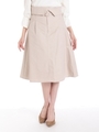 ベルト付きミディ丈SK/ベージュ