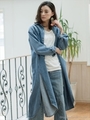 DENIM ロングシャツ/ブリーチ