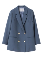 【ジャケット】テーラードダブルジャケット/ネイビー