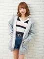 裏毛 ジップ チュニック パーカー/オフホワイト