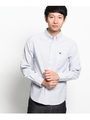 【WEB限定】ストライプ オックス長袖シャツ/ブラック(219)