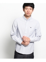 【WEB限定】ストライプ オックス長袖シャツ/ブラック(219)