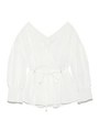 ２wayカシュクールブラウス/WHT