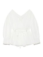 ２wayカシュクールブラウス/WHT