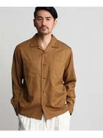 テンセルコットンオープンカラーシャツ/ベージュ(052)