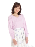 R/T/N花粉UV袖リボンPO/ラベンダー