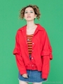 nylon raffle jacket/RED