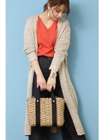 かぎ編み風カーディガン/ベージュ(040)