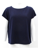 【Settimissimo】カノコリネンライク2WAYトップス/ネイビー(018)