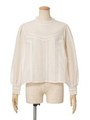 【an another angelus limited】ピンタックレース使いブラウス/OFF WHITE