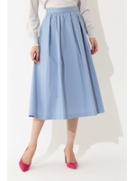 ★情報番組「あさチャン」夏目三久さん着用◆フィッティーフレアスカート/ブルー(110)