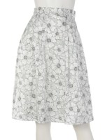 オリジナルオパール花柄フレアスカート/ブルー