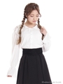 レーストリムセーラー衿ブラウス/ブラック